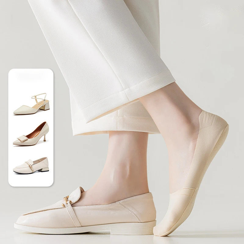 Cotton Invisible Low Cut Socks – Breathable Non-slip Liners for Casual Wear