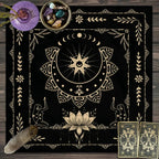 Snake Floral Tarot Tablecloth – Astrology Altar Decor for Divination Rituals