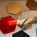 Hexagon Acrylic 3D Mirror Wall Stickers – Self-Adhesive Decor for Home