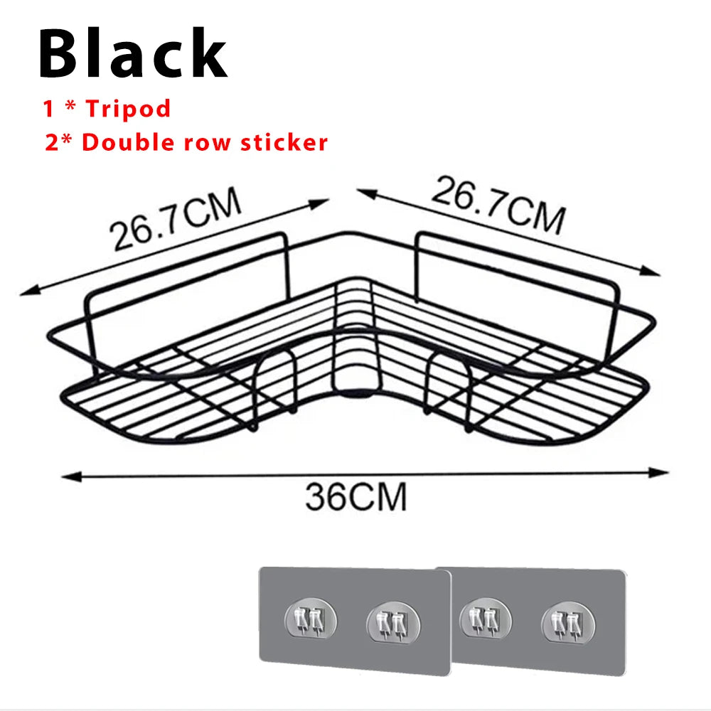 Bathroom Corner Storage Shelf – Wall Mounted Organizer for Shower
