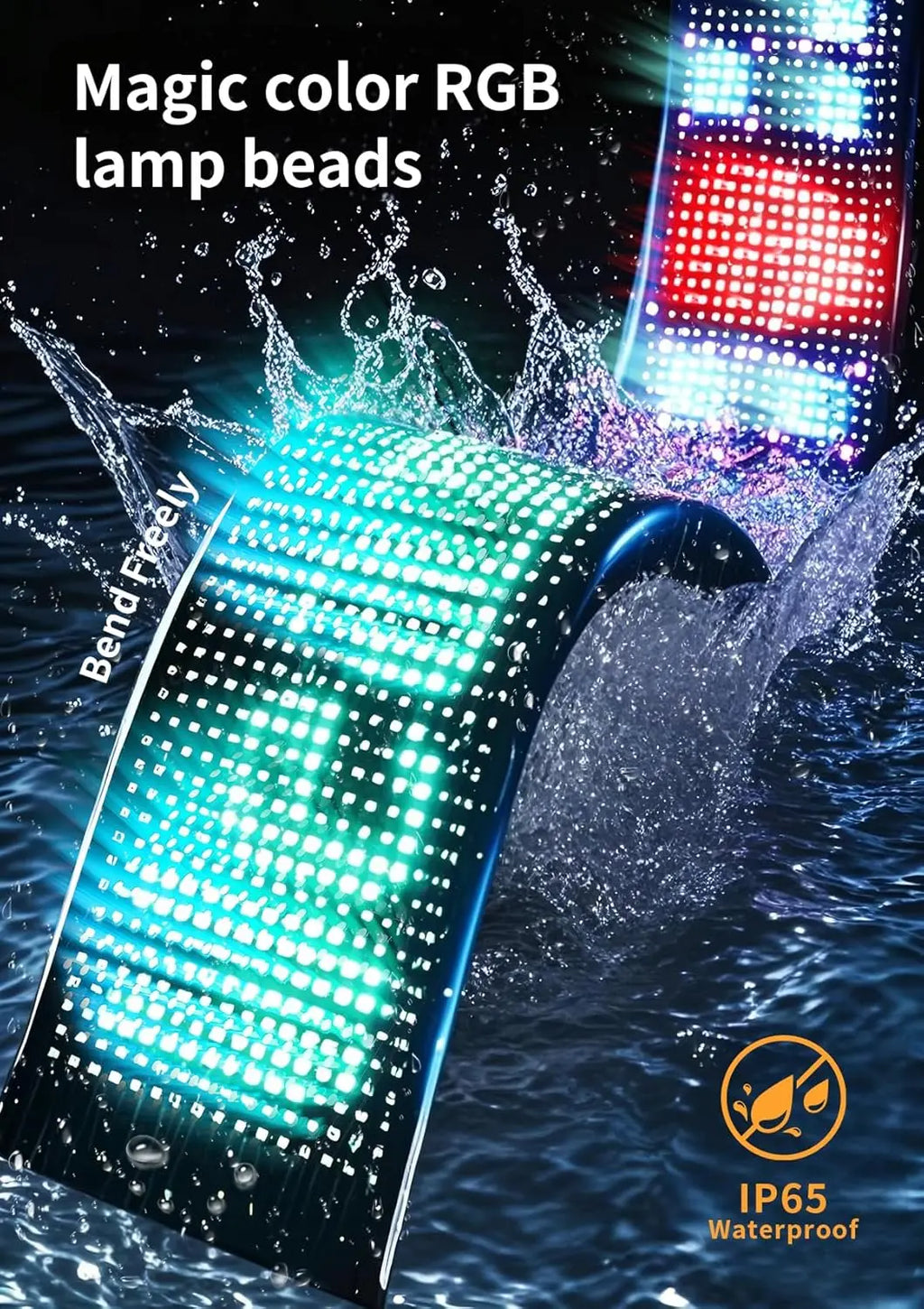 Flexible LED Matrix Panel – RGB Bluetooth App Control for Shop Signage
