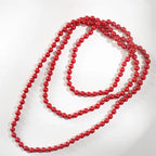 Long Simulated Pearl Necklace – Handmade Beaded Sweater Chain for Fashion