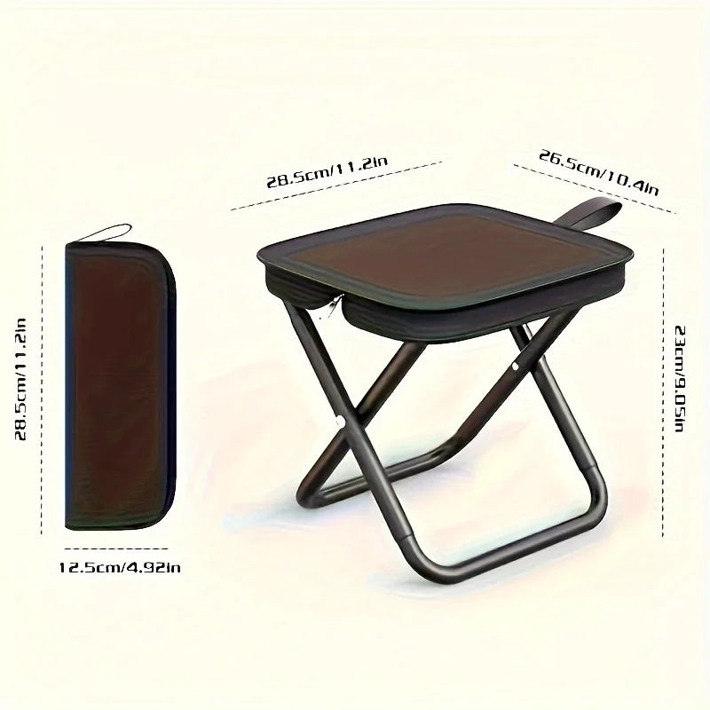 Portable Folding Stool – Lightweight Carrying Handle for Outdoor Camping