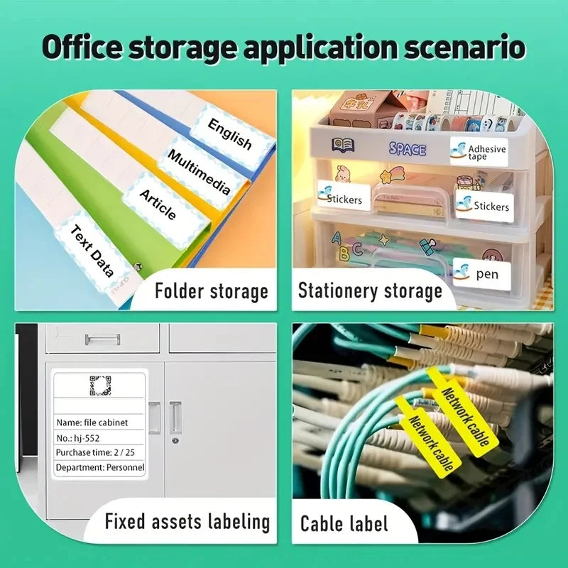 Thermal Label Maker Tape – Waterproof Adhesive Stickers for Office and Home