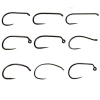 Barbless Fly Fishing Hooks – Black Nickel Steel for Dry and Wet Fly Tying