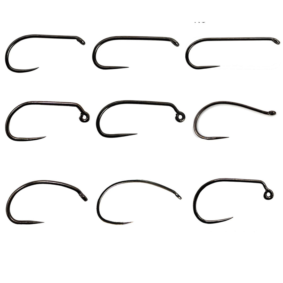 Barbless Fly Fishing Hooks – Black Nickel Steel for Dry and Wet Fly Tying