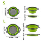 Collapsible Silicone Colander – Foldable Strainer for Kitchen Food Washing