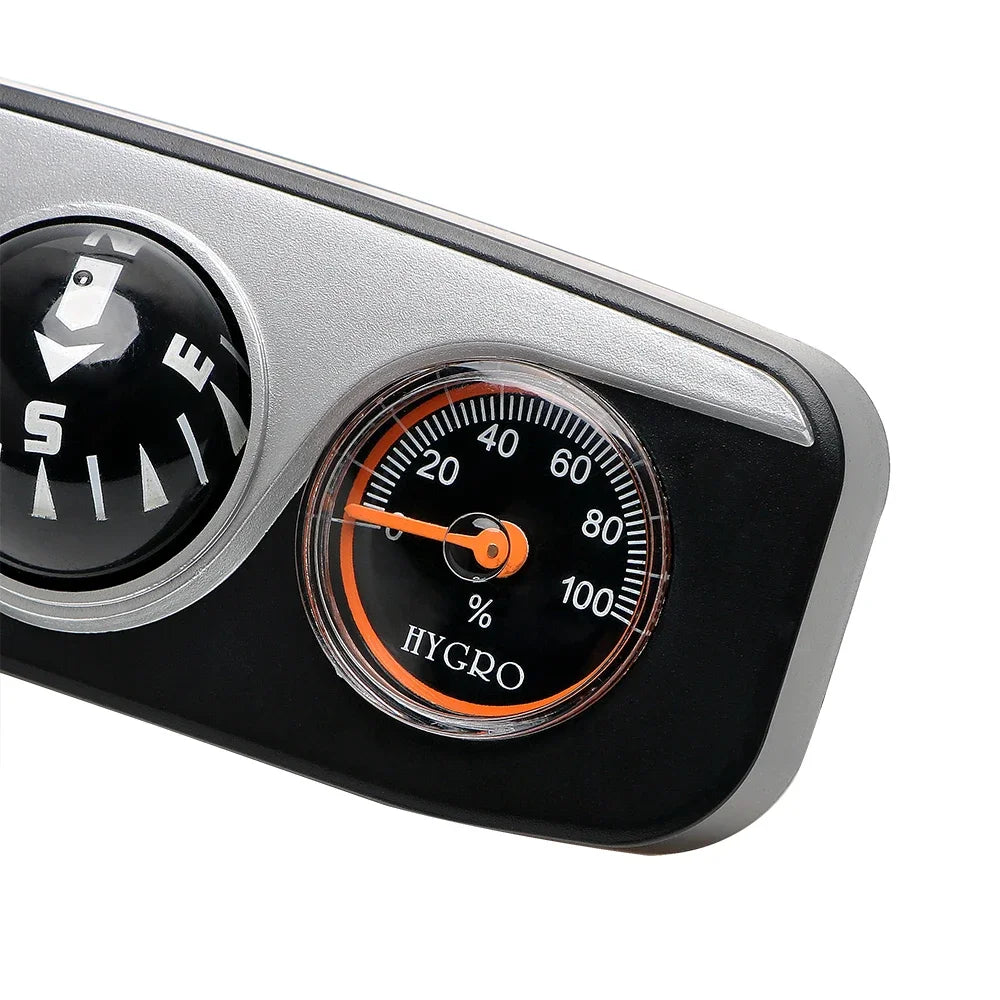 3-in-1 Dashboard Guide Ball – Compass Thermometer Hygrometer for Auto and Boat