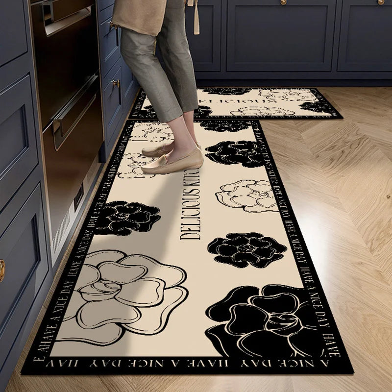 Crystal Velvet Kitchen Runner – Anti-Slip Mat for Home Floor Decor
