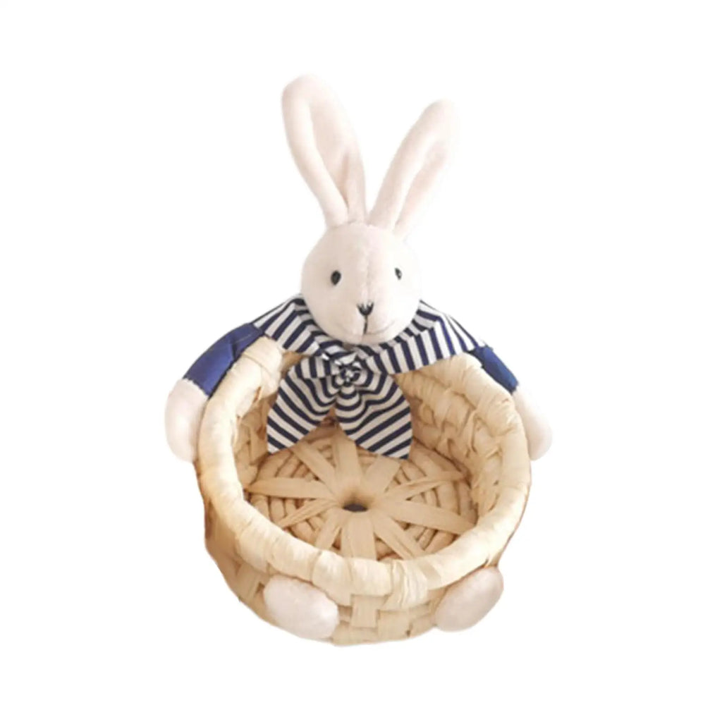 Miniature Easter Bunny Basket – Reusable Decorative Storage for Holiday Decor