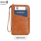 RFID Leather Passport Wallet – Anti-Theft Card Holder for Travel