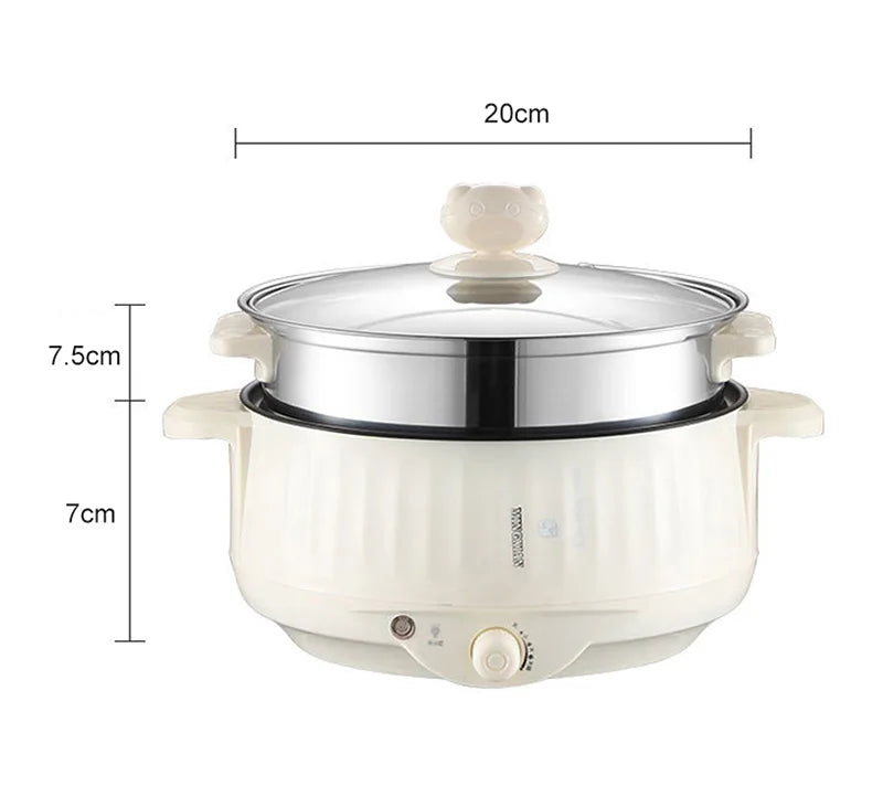 Non-Stick Electric Multi Cooker – Compact Household Pot for Small Meals