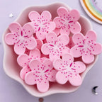 Resin Cherry Blossom Flatbacks – Colorful DIY Stones for Scrapbook Crafts