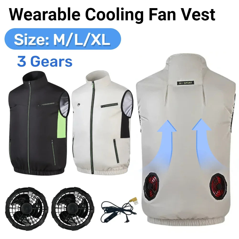 Cooling Fan Vest – Breathable Ice Workwear for Hot Weather Outdoor Labor
