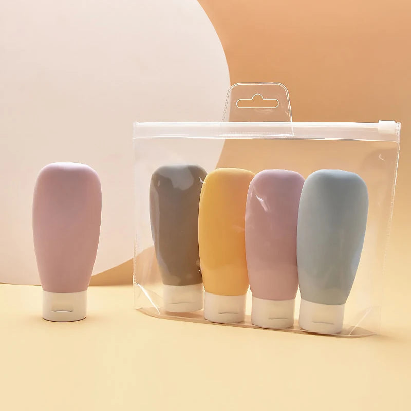 Refillable Silicone Travel Bottles – 60ml Squeeze Containers for Toiletries