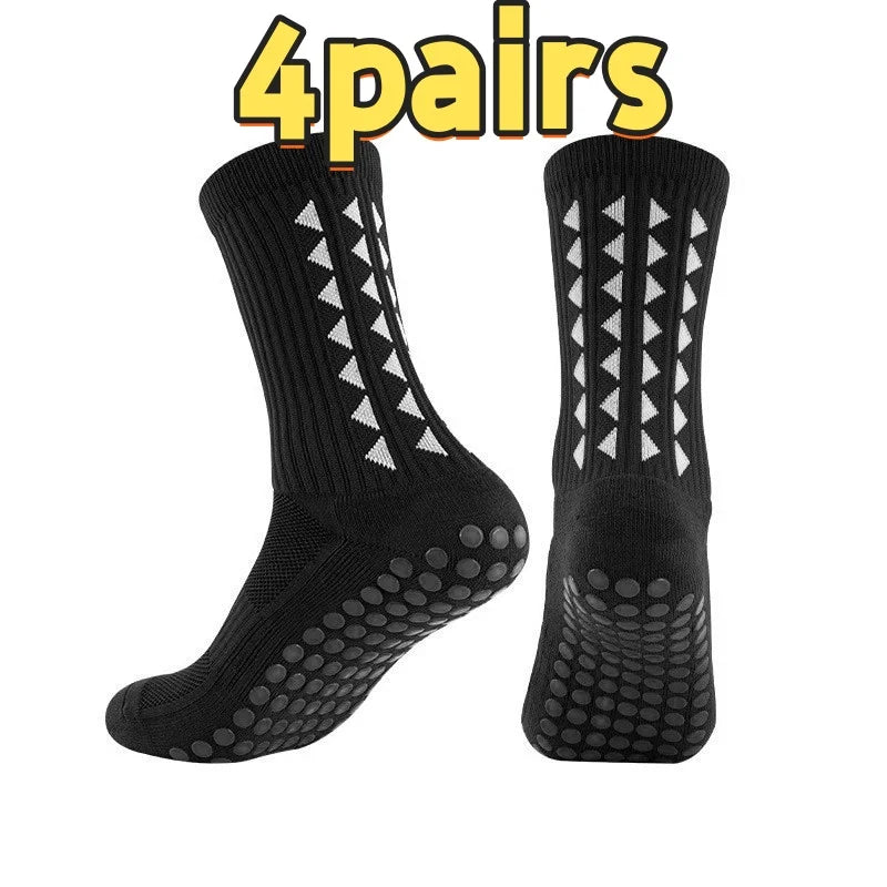 Non-Slip Grip Athletic Socks – Towel Bottom for Soccer Football and Running