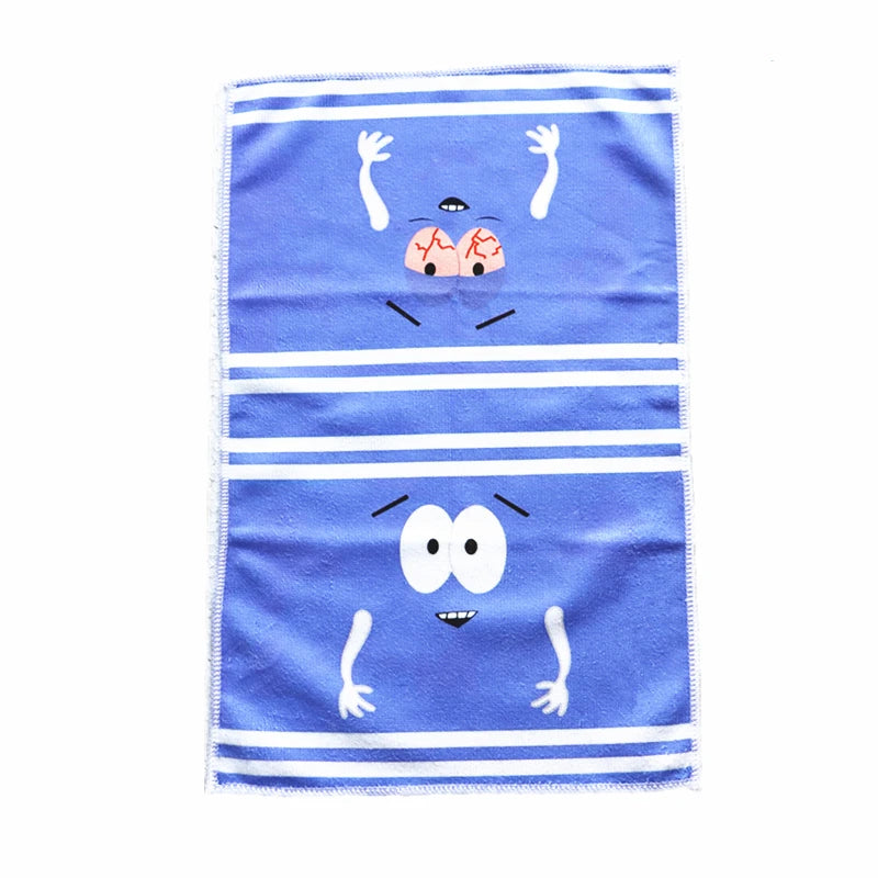 Cartoon Towelie Hand Towel – Quick-Dry Polyester Dish Cloth for Kitchen Bathroom