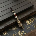Brass Monkey Key Ring – Feng Shui Lucky Coin Charm for Car Keychain Decor