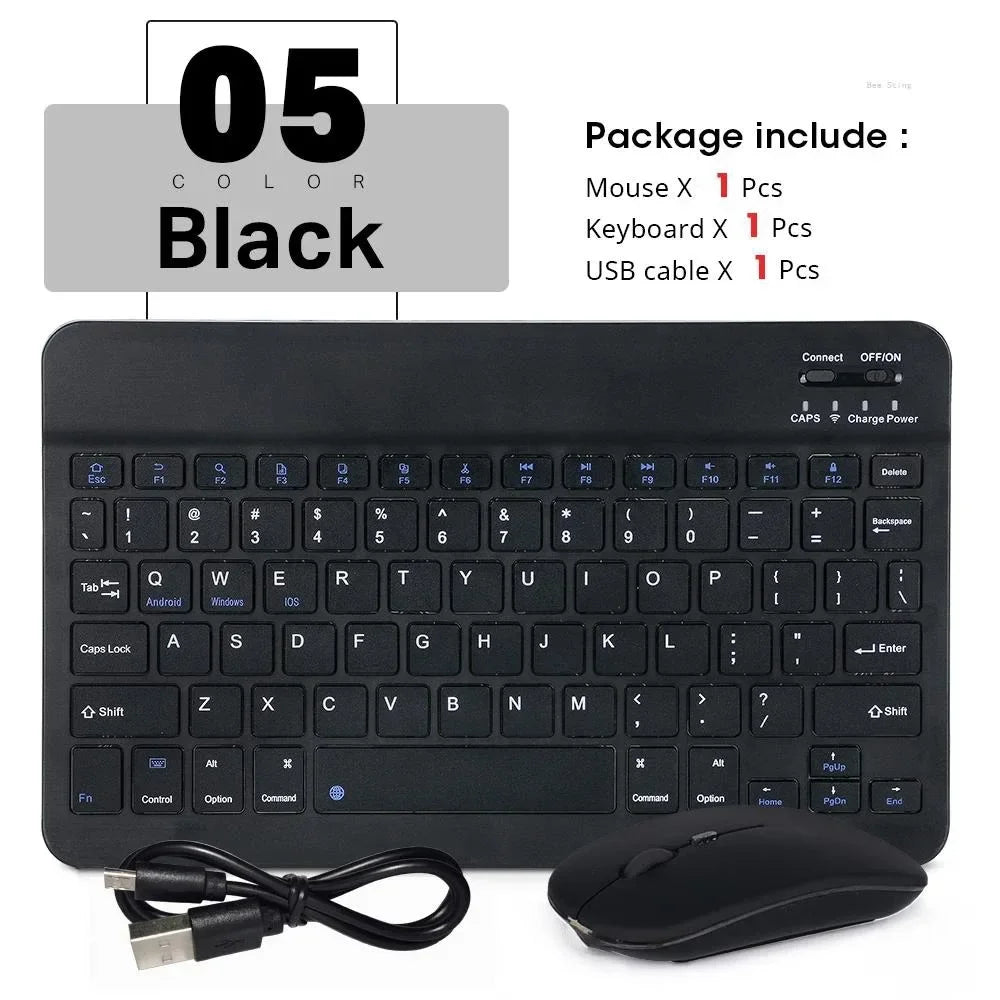 Wireless Bluetooth Keyboard and Mouse Set for iPad and Android Tablets