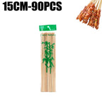 Natural Bamboo Skewers – Disposable Sticks for Grilling and BBQ Appetizers