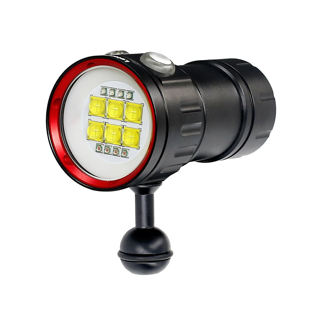 Underwater LED Photography Light – 20000LM Waterproof Video Torch for Diving