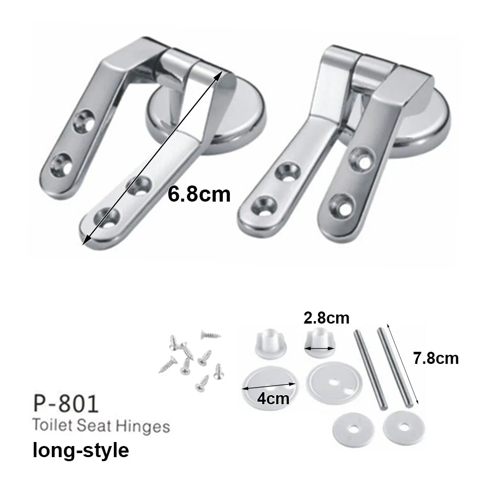 Zinc Alloy Toilet Seat Hinges – Replacement Mounting Hardware for Toilet Lids