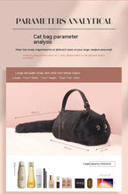 Plush Cat Shoulder Bag – Cute Winter Messenger Purse for Women