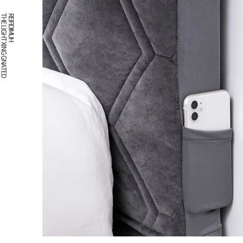 Velvet Headboard Cover – Quilted Dust Protector for Bedroom Decor