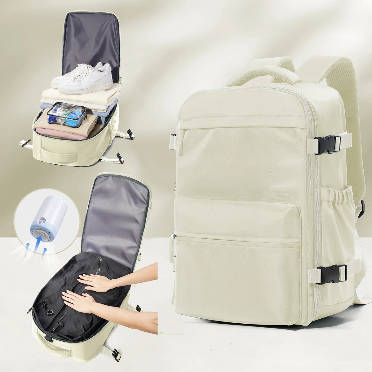 Expandable Travel Laptop Backpack – Large Capacity Business Bag for Men and Women