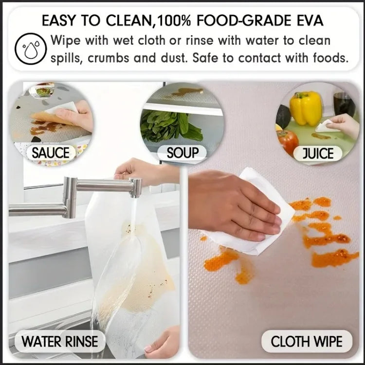 EVA Waterproof Refrigerator Liner Mats – Non-Slip Washable Pads for Kitchen