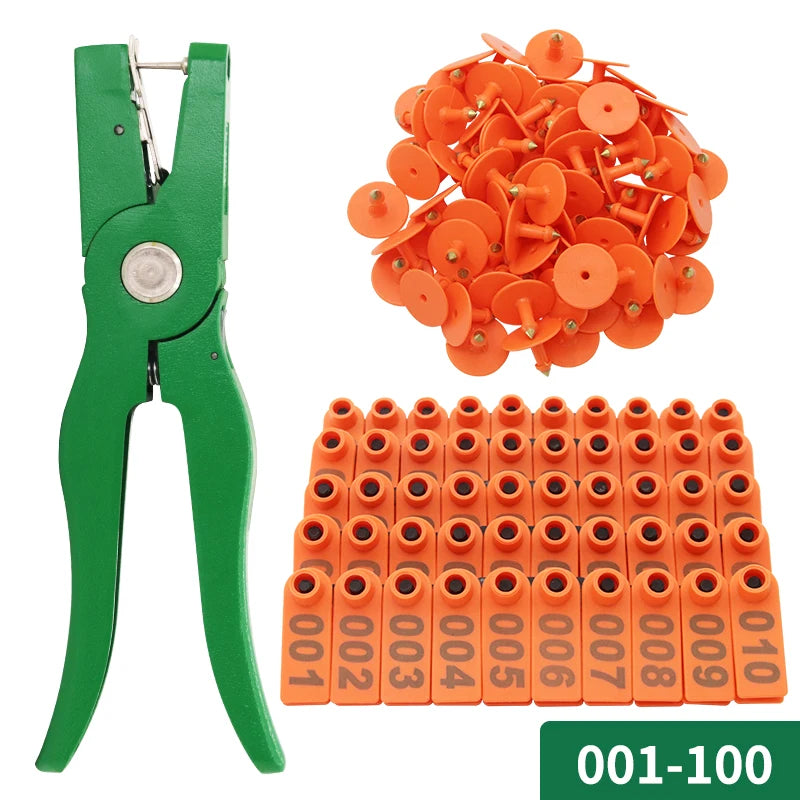 Livestock Ear Tag Applicator – Identification Kit for Sheep Goat and Pig
