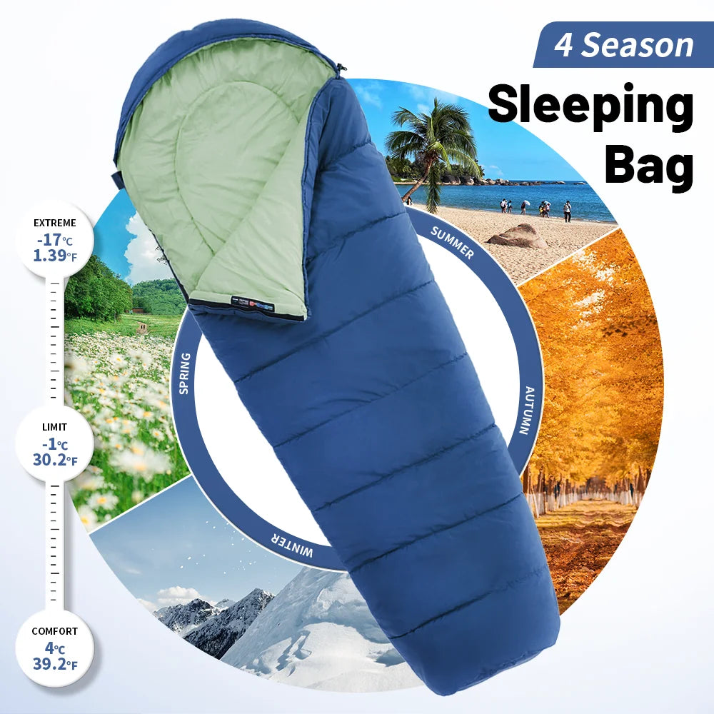 Ultralight Cotton Sleeping Bag – 4 Season Waterproof Gear for Camping Hiking