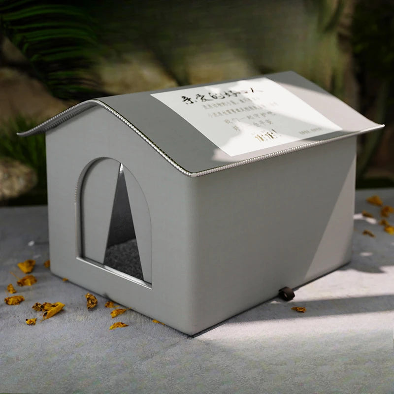 Waterproof Outdoor Pet House – Foldable Winter Cave for Small Dogs and Cats
