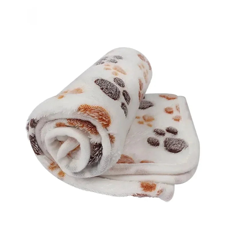 Soft Fluffy Pet Blanket – Cartoon Pattern Mat for Cats and Dogs