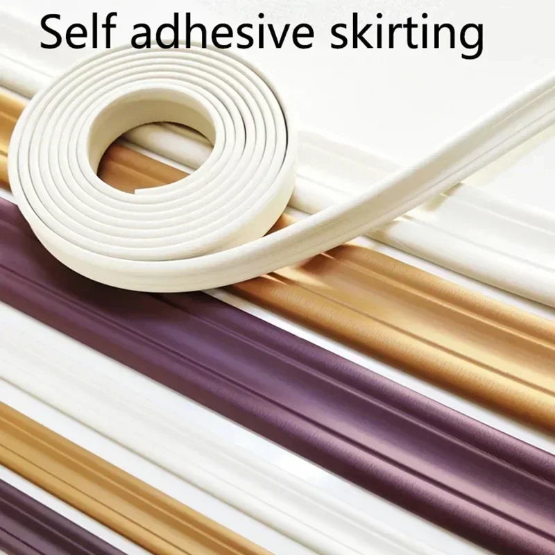 Self-Adhesive NBR Wall Trim – 5M Flexible Molding for Home Decor and Edging