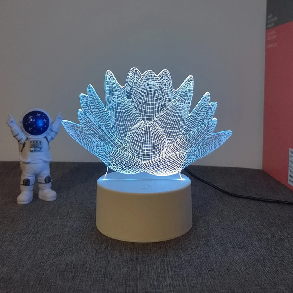 RGB LED Night Light Base – 16 Color Display Stand for Acrylic Art