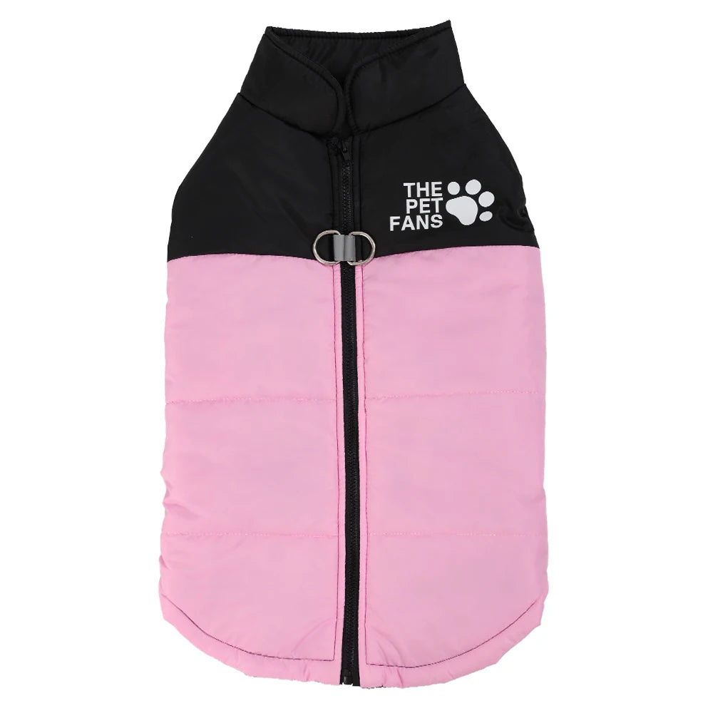 Reflective Dog Jacket – Windproof Winter Coat with D-ring for Small Dogs