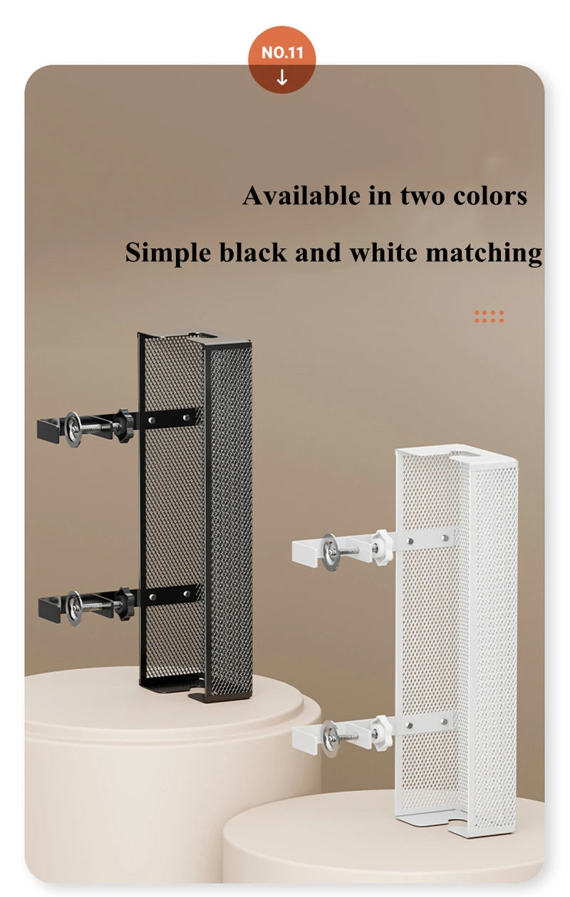 Extendable Metal Cable Tray – Clamp-On Cord Organizer for Office Desk