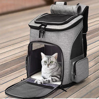 Expandable Pet Carrier Backpack – Breathable Travel Bag for Cats and Dogs