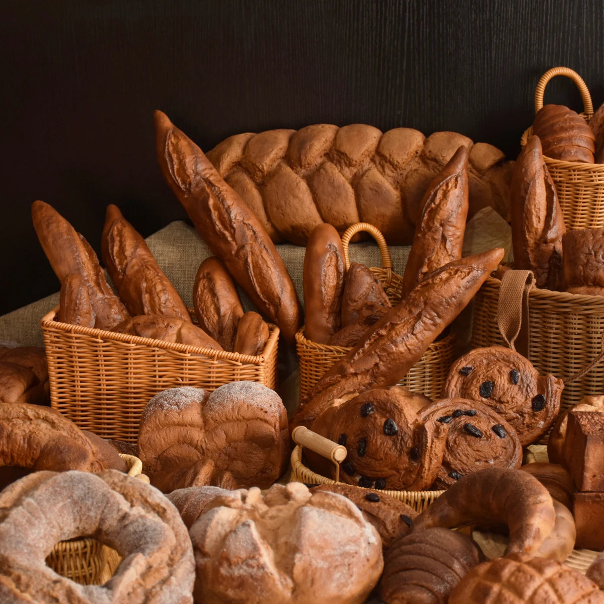 Artificial Wheat Bread – Realistic Food Prop for Bakery Shop Decoration