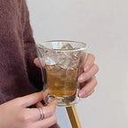 Double-Layer Glass Coffee Mug – Heat Resistant Cup for Espresso and Tea