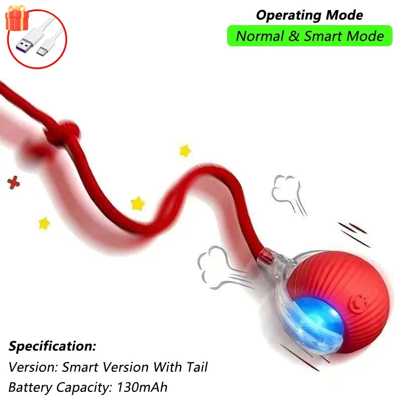 Interactive Rolling Cat Ball – Rechargeable Smart Toy for Pet Exercise