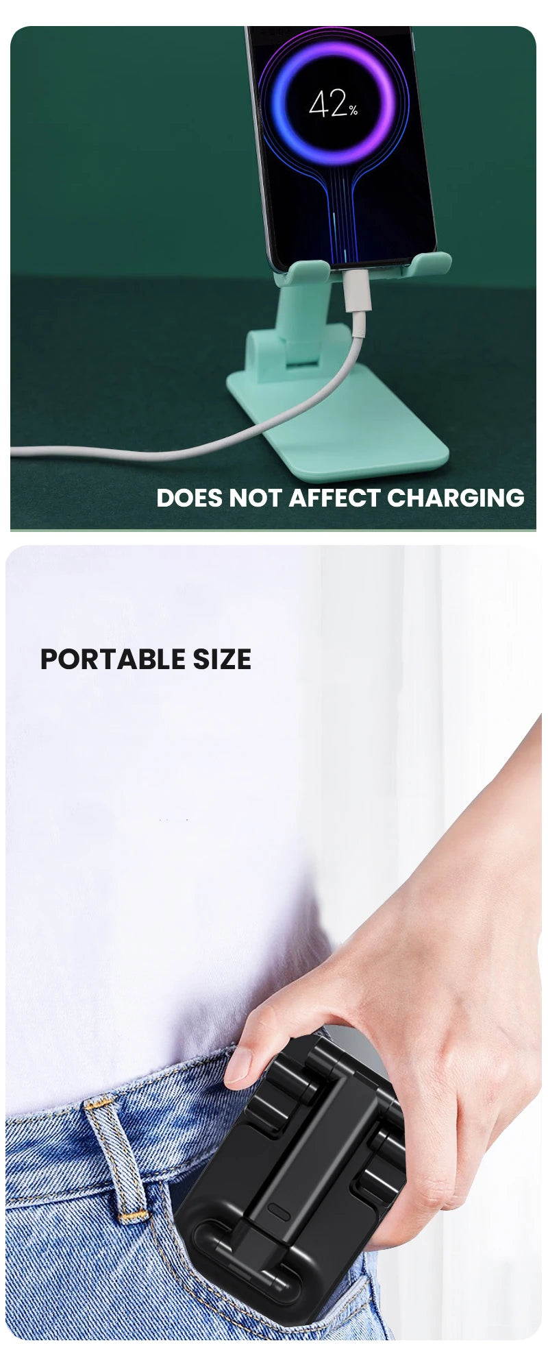 Adjustable Desktop Phone Stand – Ergonomic Mobile Holder for Office Desks