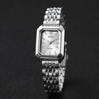 Rhinestone Rectangle Women Watches – Stainless Steel Luxury Quartz Jewelry Set