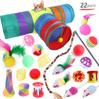 Foldable Rainbow Cat Tunnel – Interactive Play Tube for Kitten Exercise