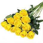 Realistic Artificial Rose Bouquet – Silk Floral Arrangements for Home Decor