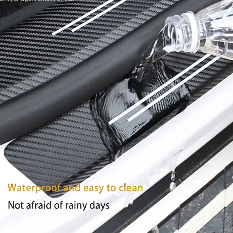 Carbon Fiber Door Sill Protectors – Leather Welcome Pedal for Nissan Juke