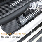 Carbon Fiber Door Sill Protectors – Leather Welcome Pedal for Nissan Juke