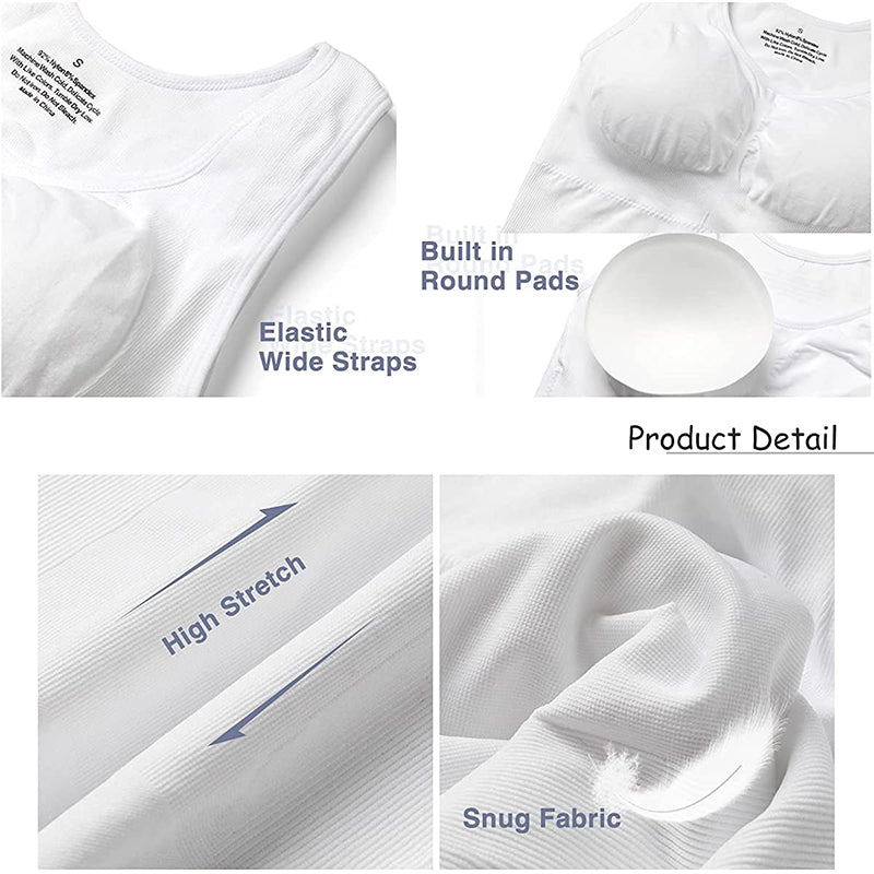 Plus Size Shaper Cami – Built-in Bra Compression Tank for Tummy Control
