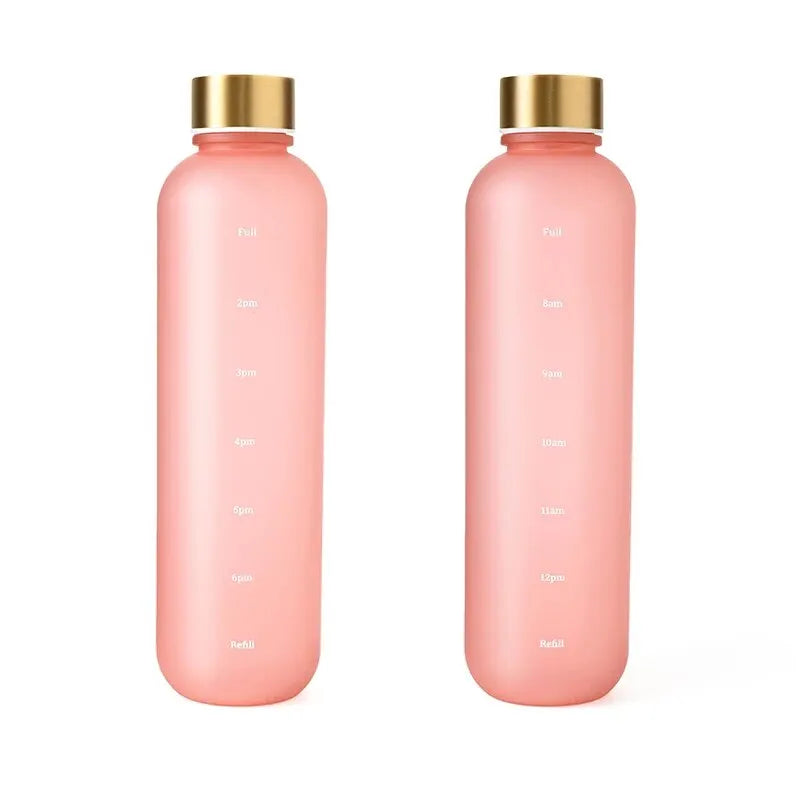 Motivational Frosted Water Bottle – 32oz Leakproof BPA Free for Fitness Gym